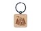 A-Frame Log Cabin House in Woods Engraved Wood Square Keychain Tag Charm